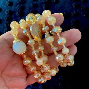 Stacked bracelets (champagne)